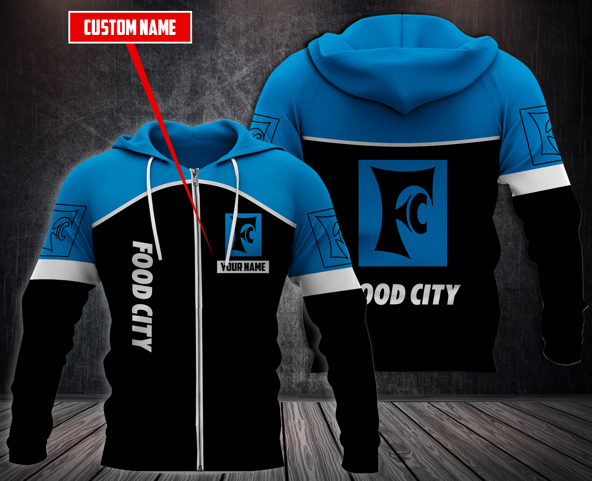 Personalized Food City 3D Fleece Hoodie Personalized Food City 3D Fleece Hoodie