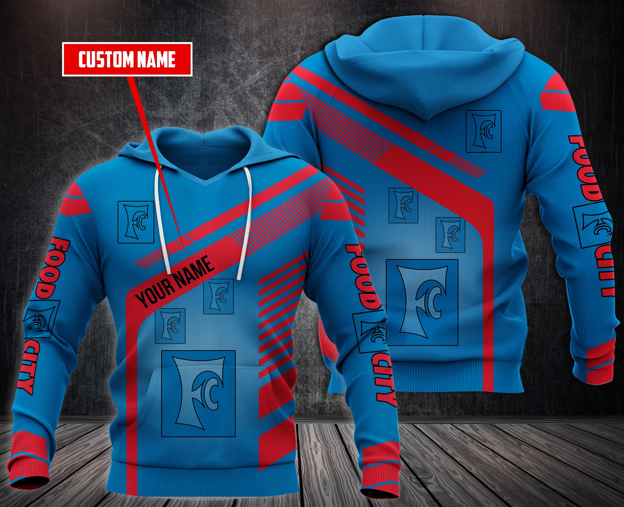 Personalized Food City Custom All Over Print 3D Hoodie Personalized Food City Custom All Over Print 3D Hoodie