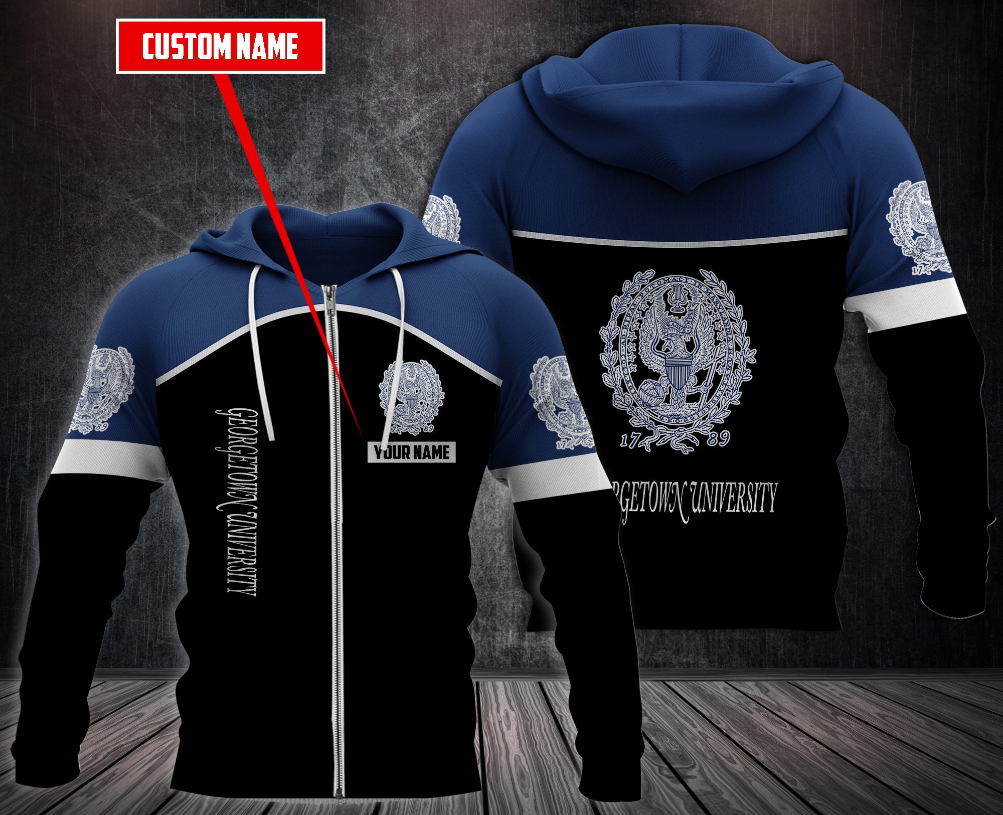Personalized Georgetown University Custom Hoodie Personalized Georgetown University Custom Hoodie