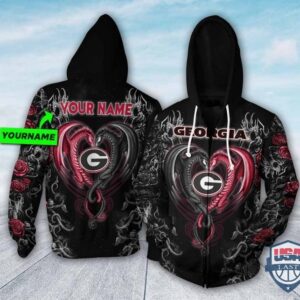 Personalized Georgia Bulldogs Dragon Ncaa 3D Hoodie T-Shirt