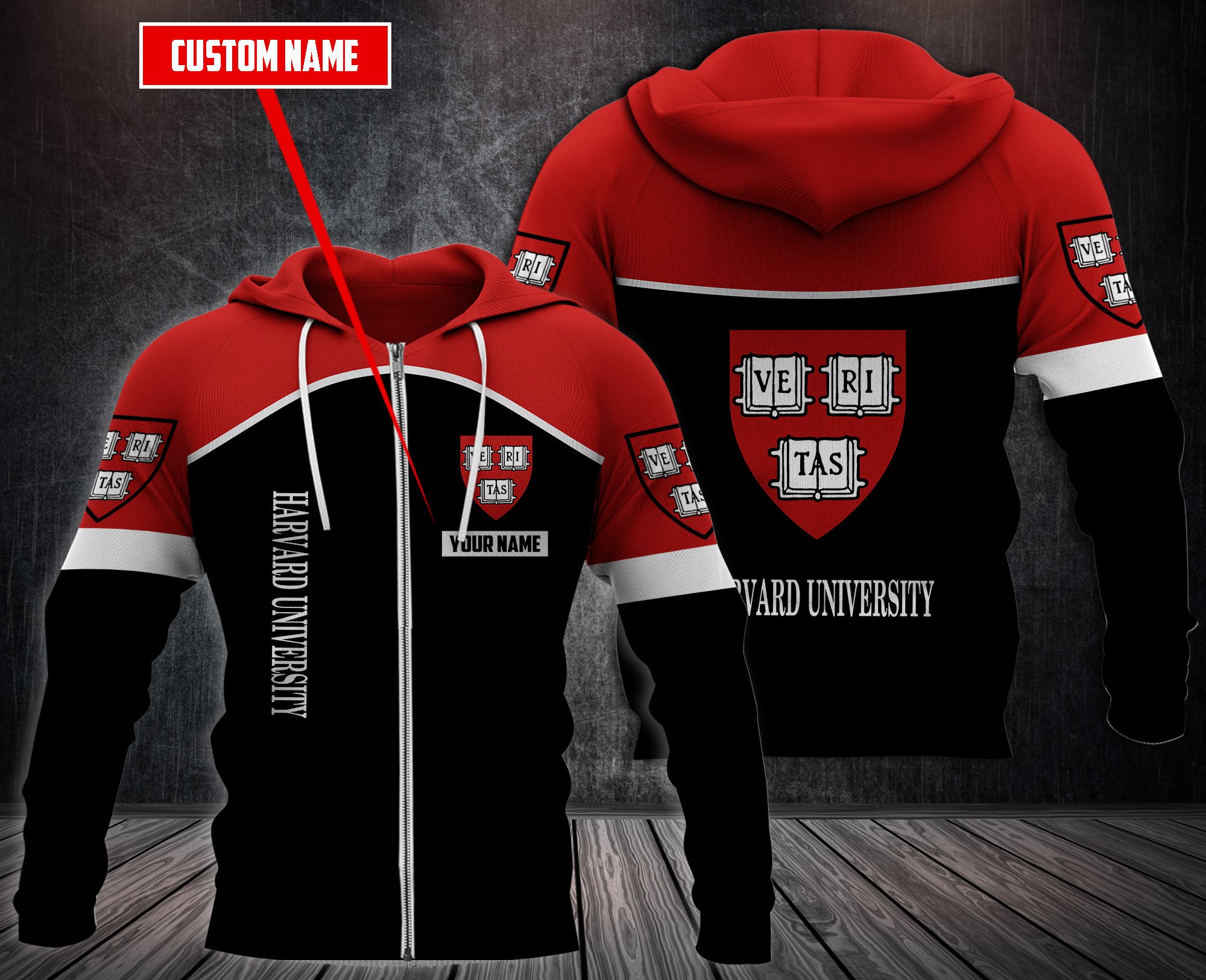 Personalized-Harvard-University-Custom-Hoodie-Fleece-Hoodie-3