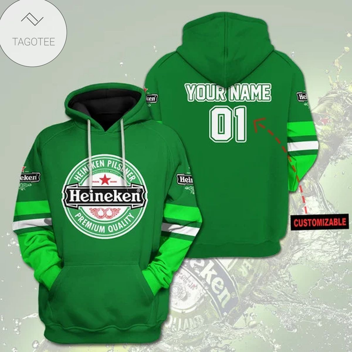 Personalized Heineken Pilsener Premium Quality Logo Hoodie Personalized Heineken Pilsener Premium Quality Logo Hoodie