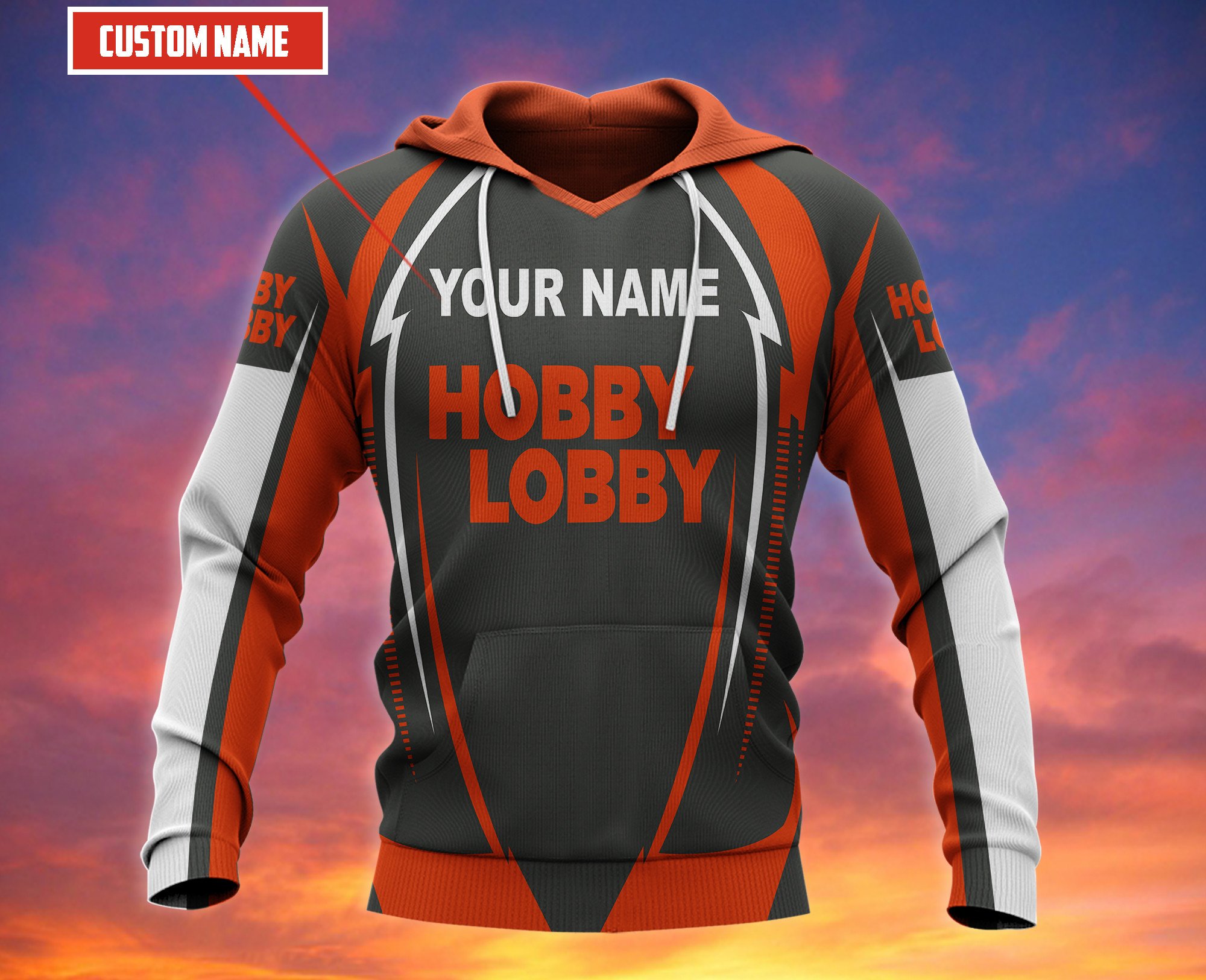Personalized Hobby Lobby Black Orange Custom All Over Print 3D Hoodie Personalized Hobby Lobby Black Orange Custom All Over Print 3D Hoodie