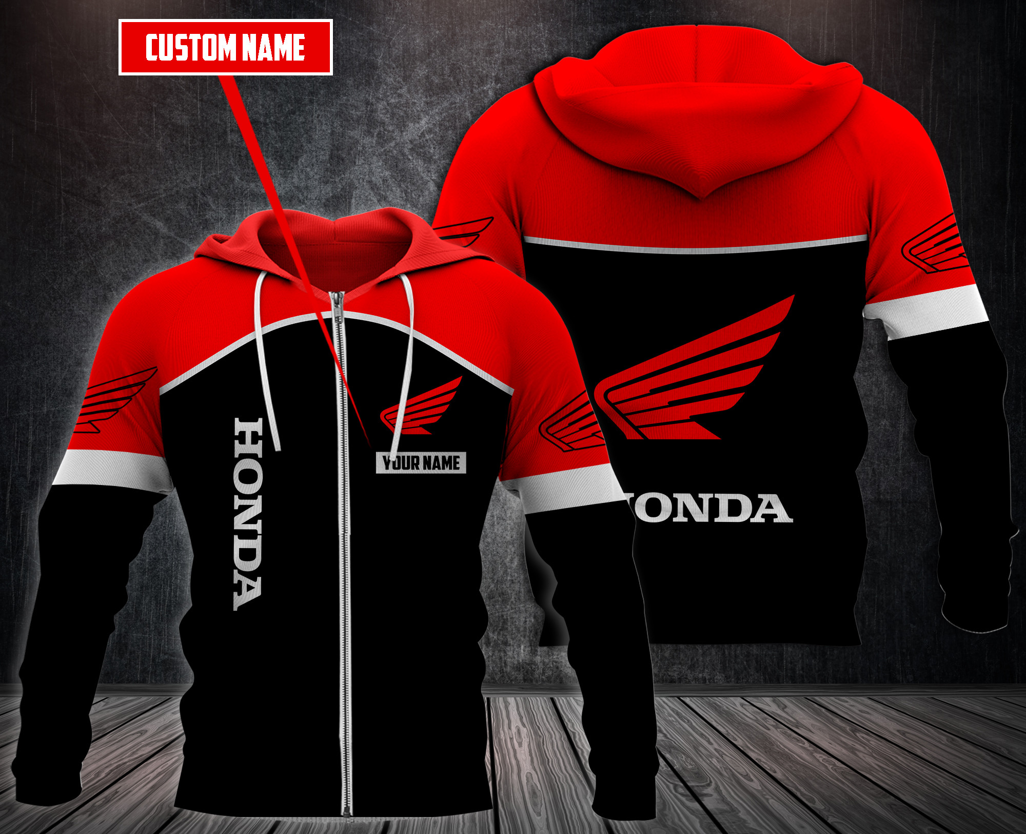 Personalized Honda 3D Fleece Hoodie Personalized Honda 3D Fleece Hoodie