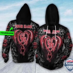Personalized Houston Cougars Dragon Ncaa 3D Hoodie T-Shirt