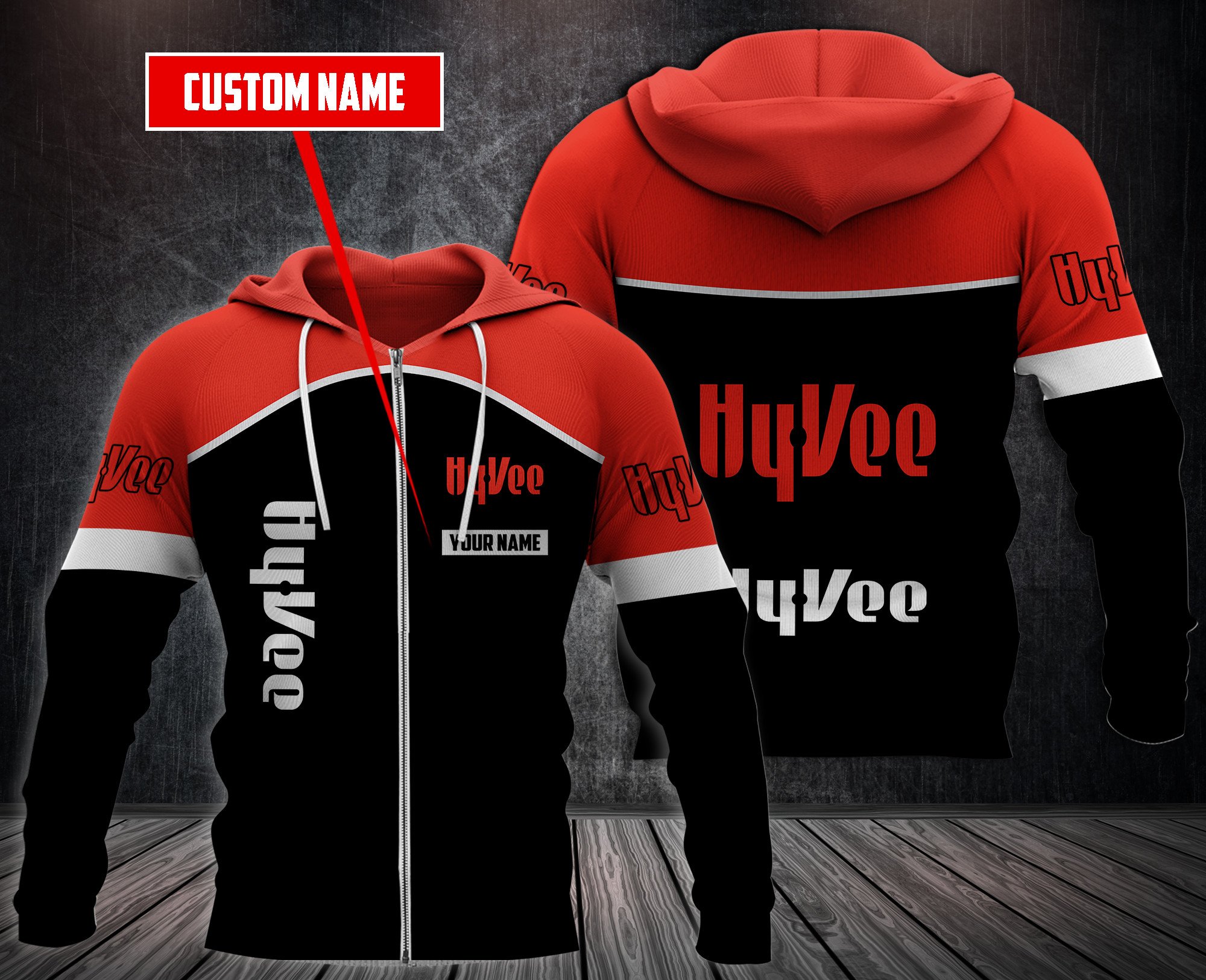 Personalized Hy-Vee Custom 3D Hoodie Personalized Hy-Vee Custom 3D Hoodie
