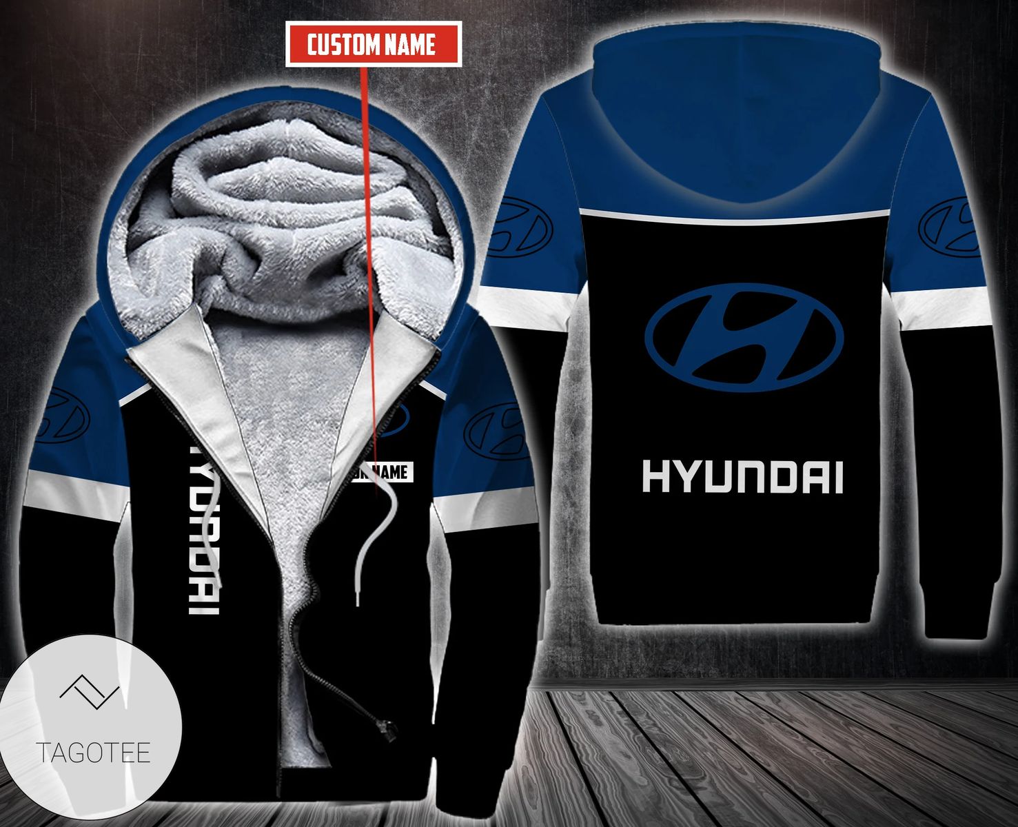 Personalized Hyundai Fleece Hoodie Personalized Hyundai Fleece Hoodie