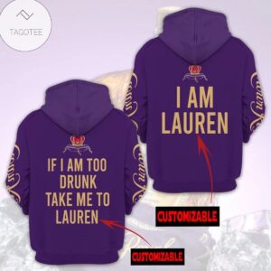 Personalized If I Am Too Drunk Take Me To Crown Royal Logo Hoodie