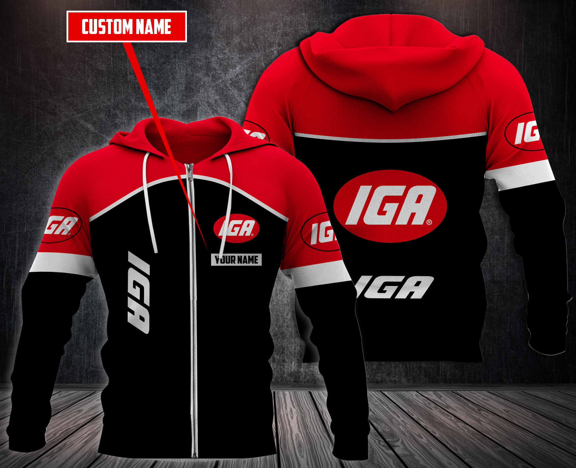 Personalized Iga 3D Fleece Hoodie Personalized Iga 3D Fleece Hoodie