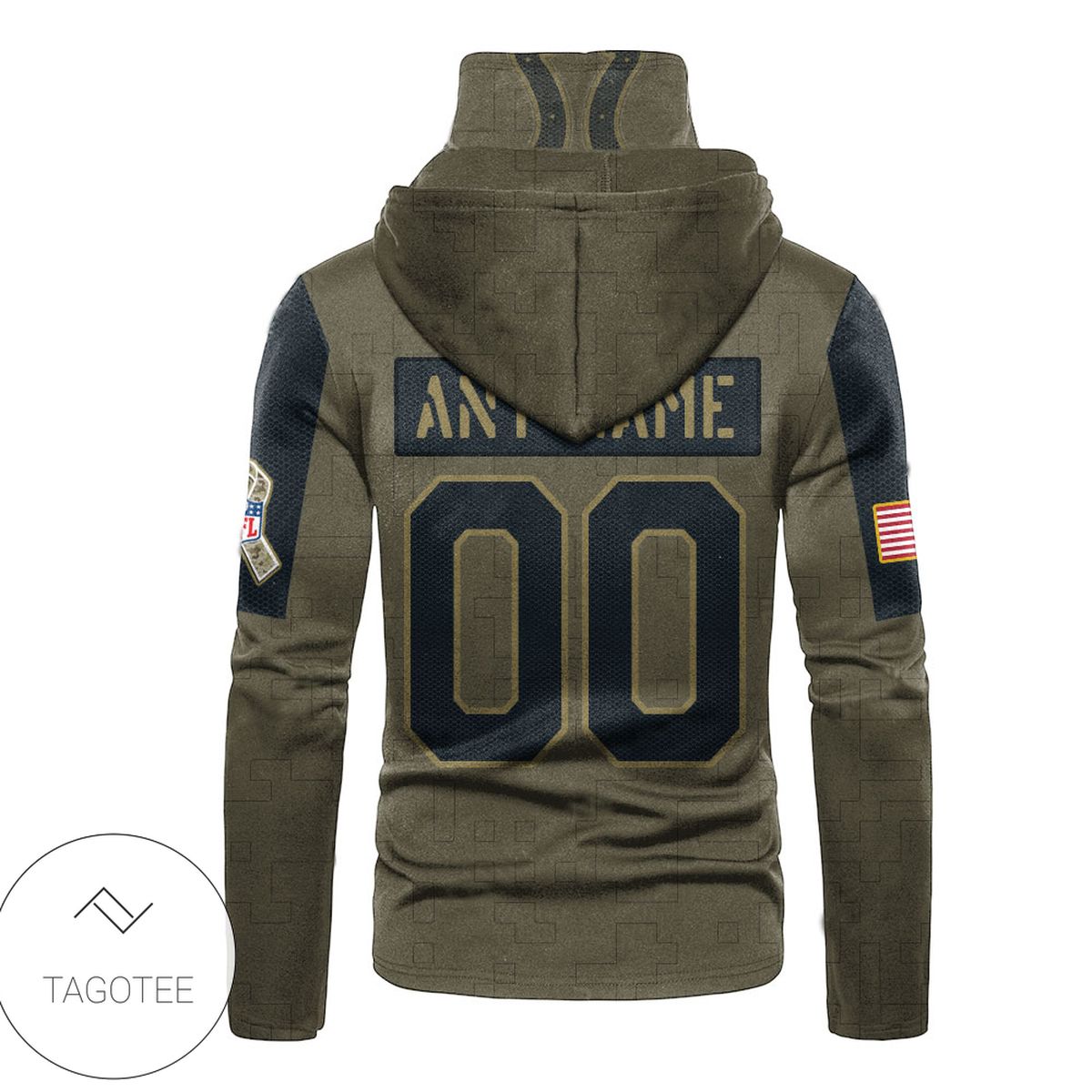 Personalized Indianapolis Colts Team Logo Mask Hoodie Personalized Indianapolis Colts Team Logo Mask Hoodie