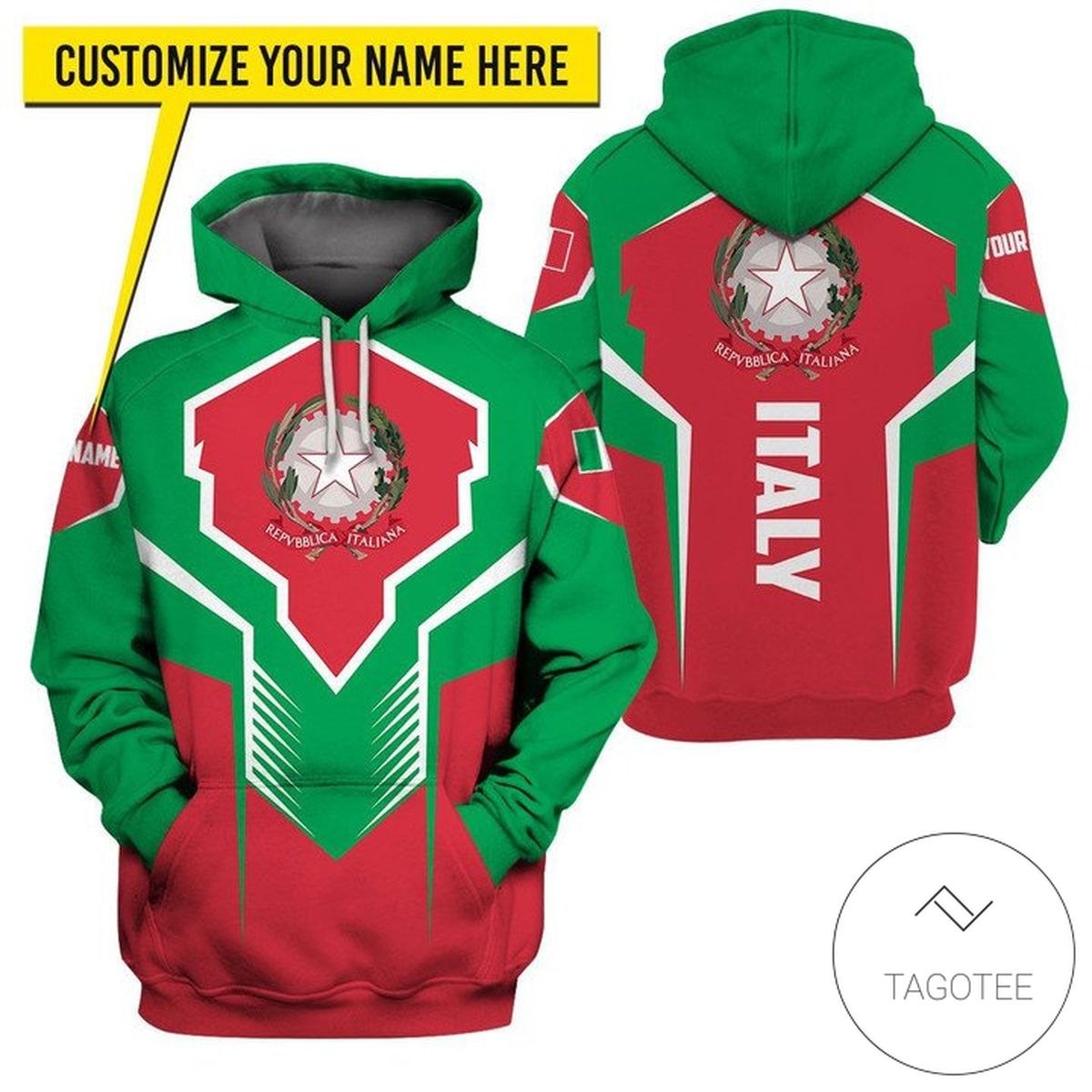 Personalized Italy Country Symbol Hoodie Personalized Italy Country Symbol Hoodie