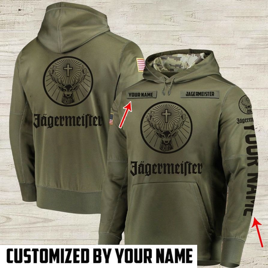Personalized Jagermeister Army Custom 3D Hoodie Personalized Jagermeister Army Custom 3D Hoodie