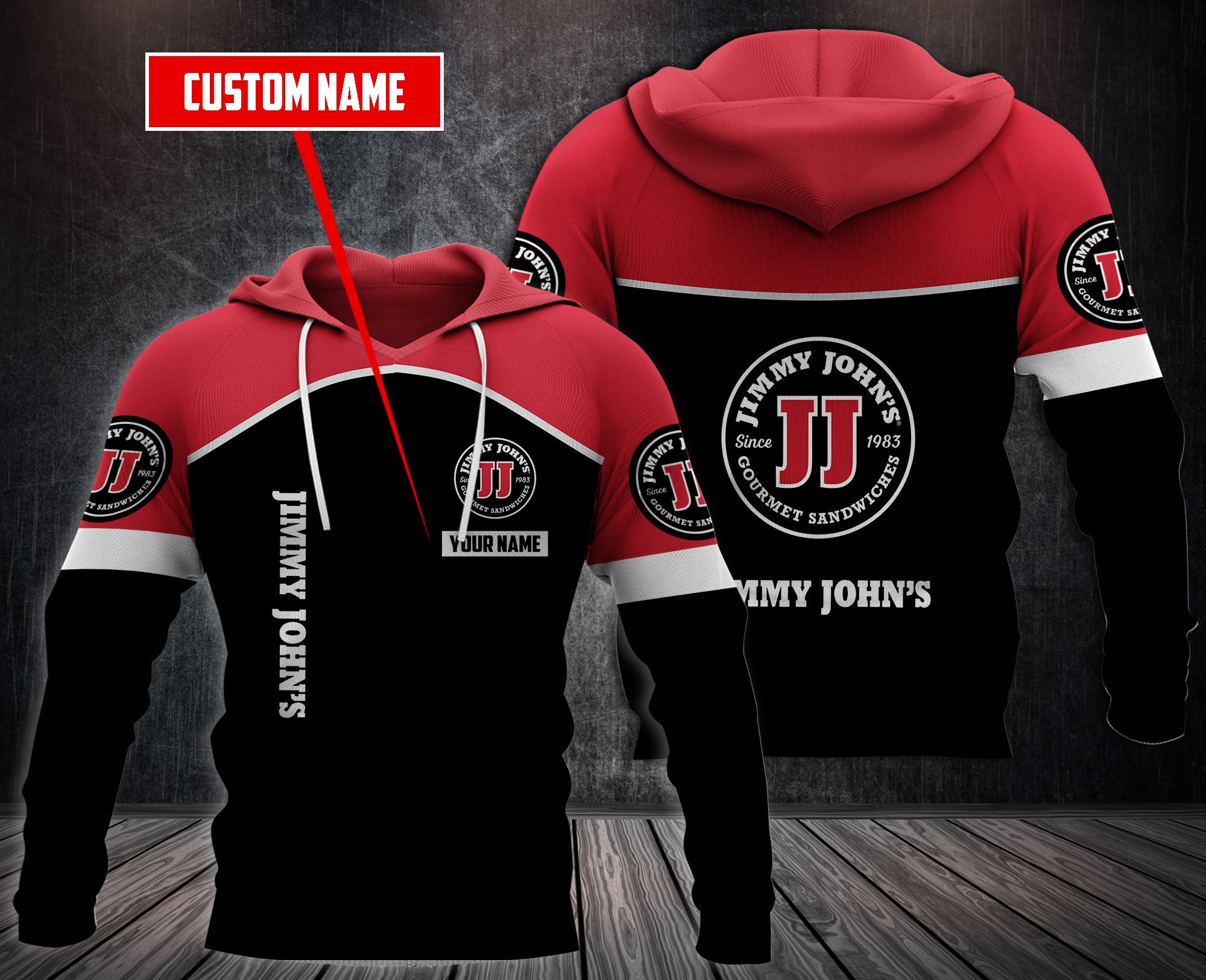 Personalized Jimmy John’S Custom 3D Fleece Hoodie Personalized Jimmy John’S Custom 3D Fleece Hoodie