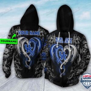Personalized Kentucky Wildcats Dragon Ncaa 3D Hoodie T-Shirt