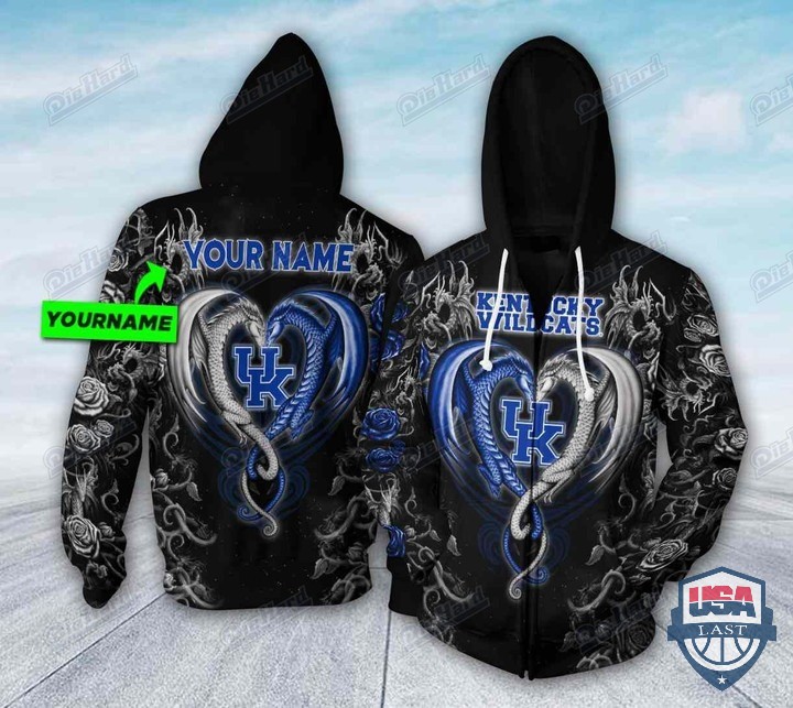 Personalized Kentucky Wildcats Dragon Ncaa 3D Hoodie T-Shirt Personalized Kentucky Wildcats Dragon Ncaa 3D Hoodie T-Shirt