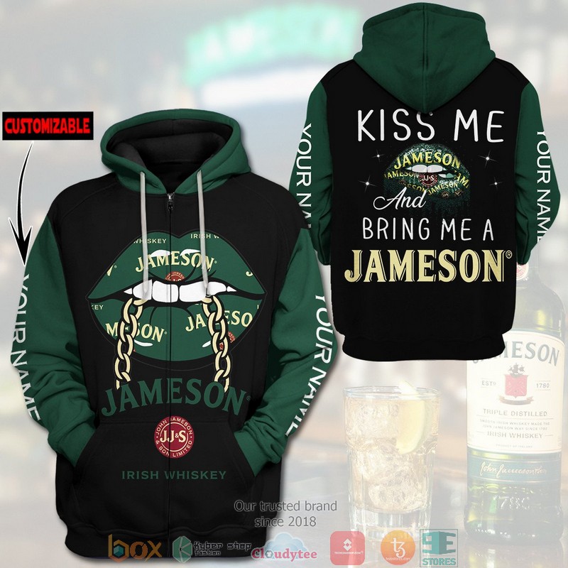 Personalized Lip Kiss Me And Bring Me A Jameson Custom 3D Shirt Personalized Lip Kiss Me And Bring Me A Jameson Custom 3D Shirt