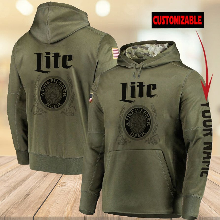 Personalized Lite A Fine Pilsner Beer Army Custom 3D Hoodie Personalized Lite A Fine Pilsner Beer Army Custom 3D Hoodie