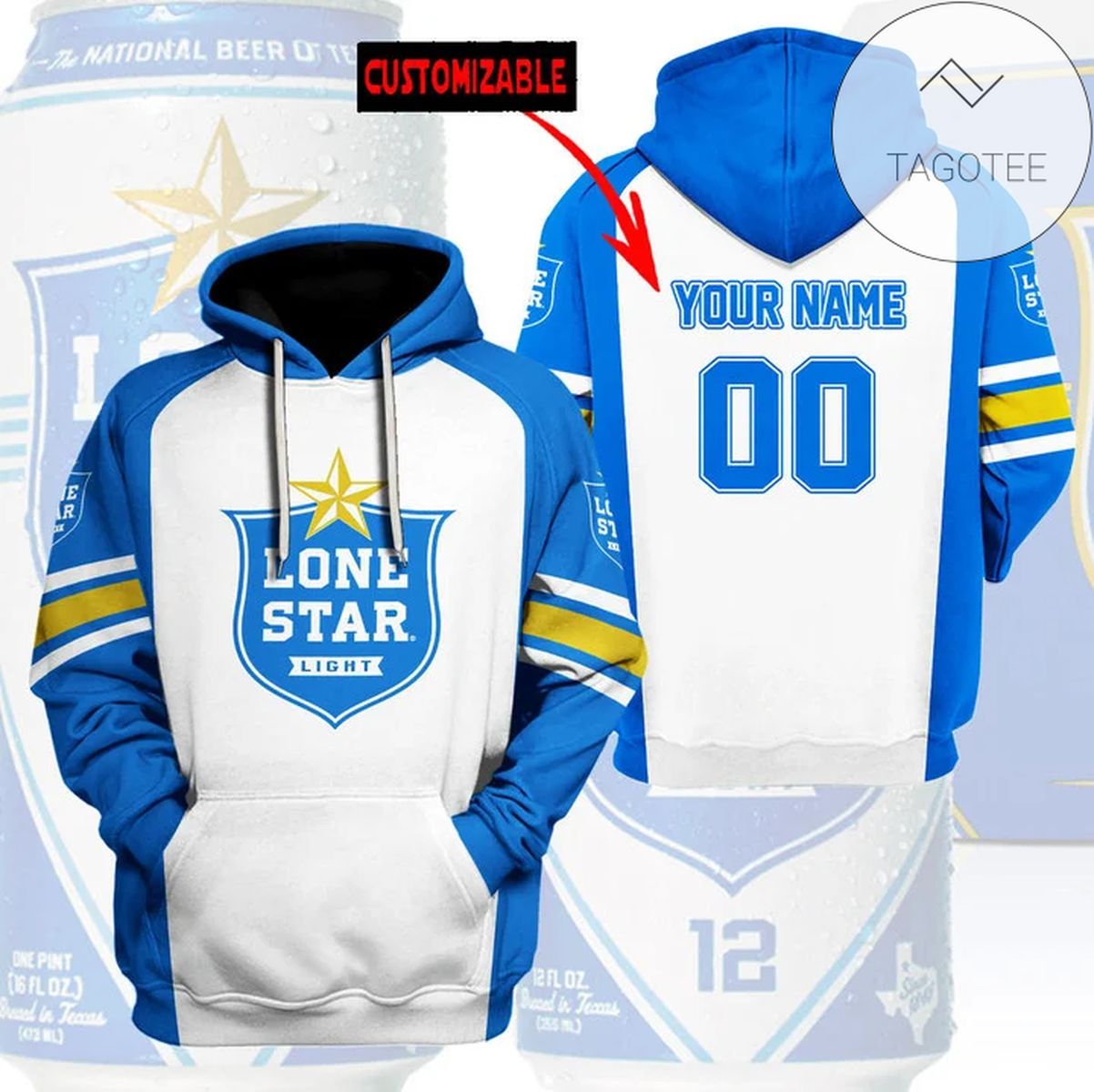 Personalized Lone Star Light All Over Print Hoodie Personalized Lone Star Light All Over Print Hoodie