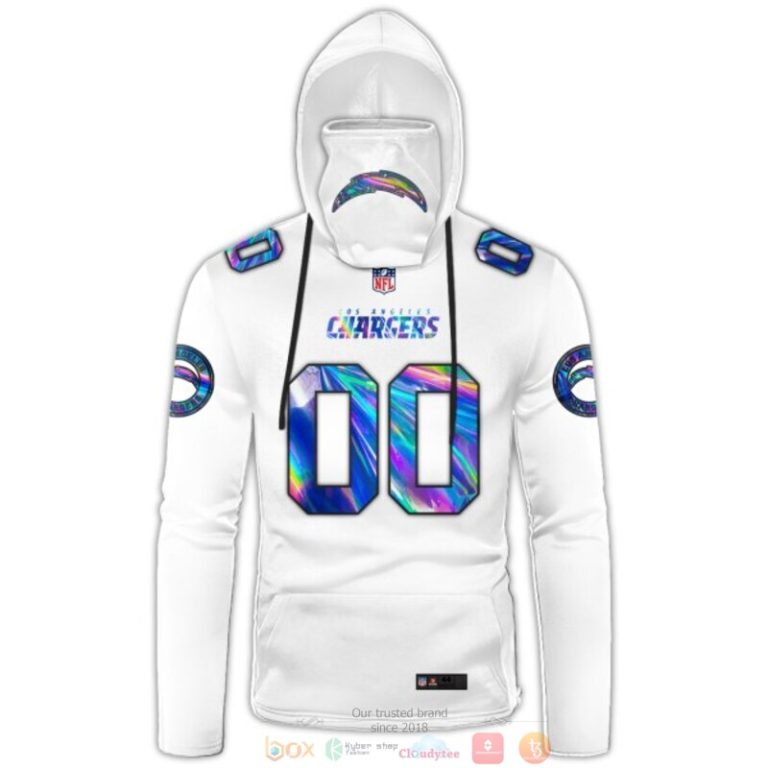 Personalized-Los-Angeles-Chargers-White-Hologram-Nfl-Custom-3D-Hoodie-Mask-2