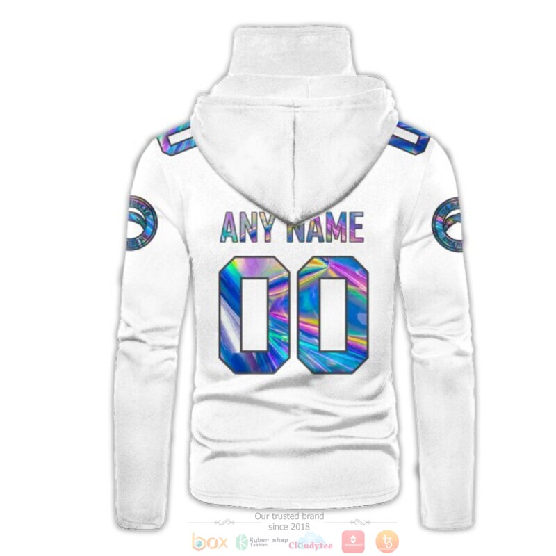 Personalized Los Angeles Chargers White Hologram Nfl Custom 3D Hoodie Mask Personalized Los Angeles Chargers White Hologram Nfl Custom 3D Hoodie Mask