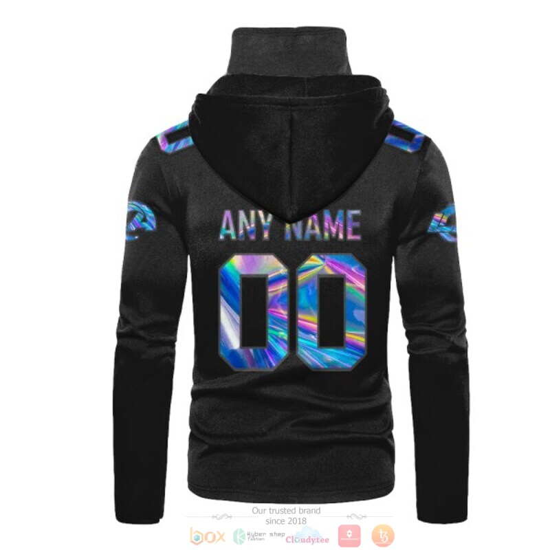 Personalized Los Angeles Rams Black Hologram Nfl Custom 3D Hoodie Mask Personalized Los Angeles Rams Black Hologram Nfl Custom 3D Hoodie Mask