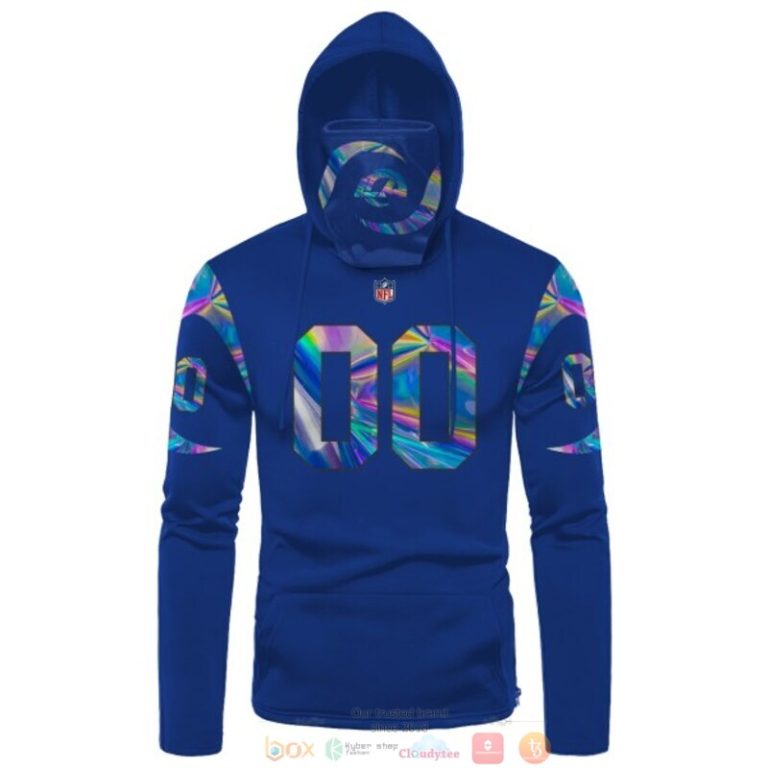 Personalized-Los-Angeles-Rams-Nfl-Blue-Hologram-Custom-3D-Hoodie-Mask-2