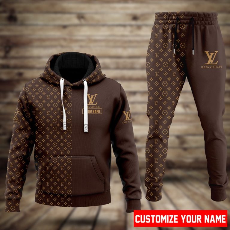 Personalized-Louis-Vuitton-Brown-Hoodie-Bomber-Jacket-2