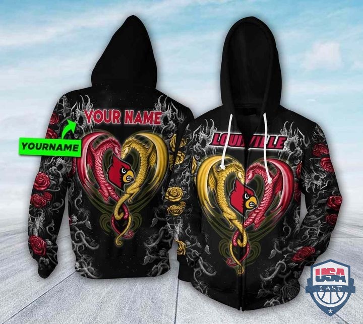 Personalized Louisville Cardinals Dragon Ncaa 3D Hoodie T-Shirt Personalized Louisville Cardinals Dragon Ncaa 3D Hoodie T-Shirt