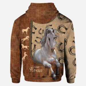 Personalized Love Horses Custom Hoodie