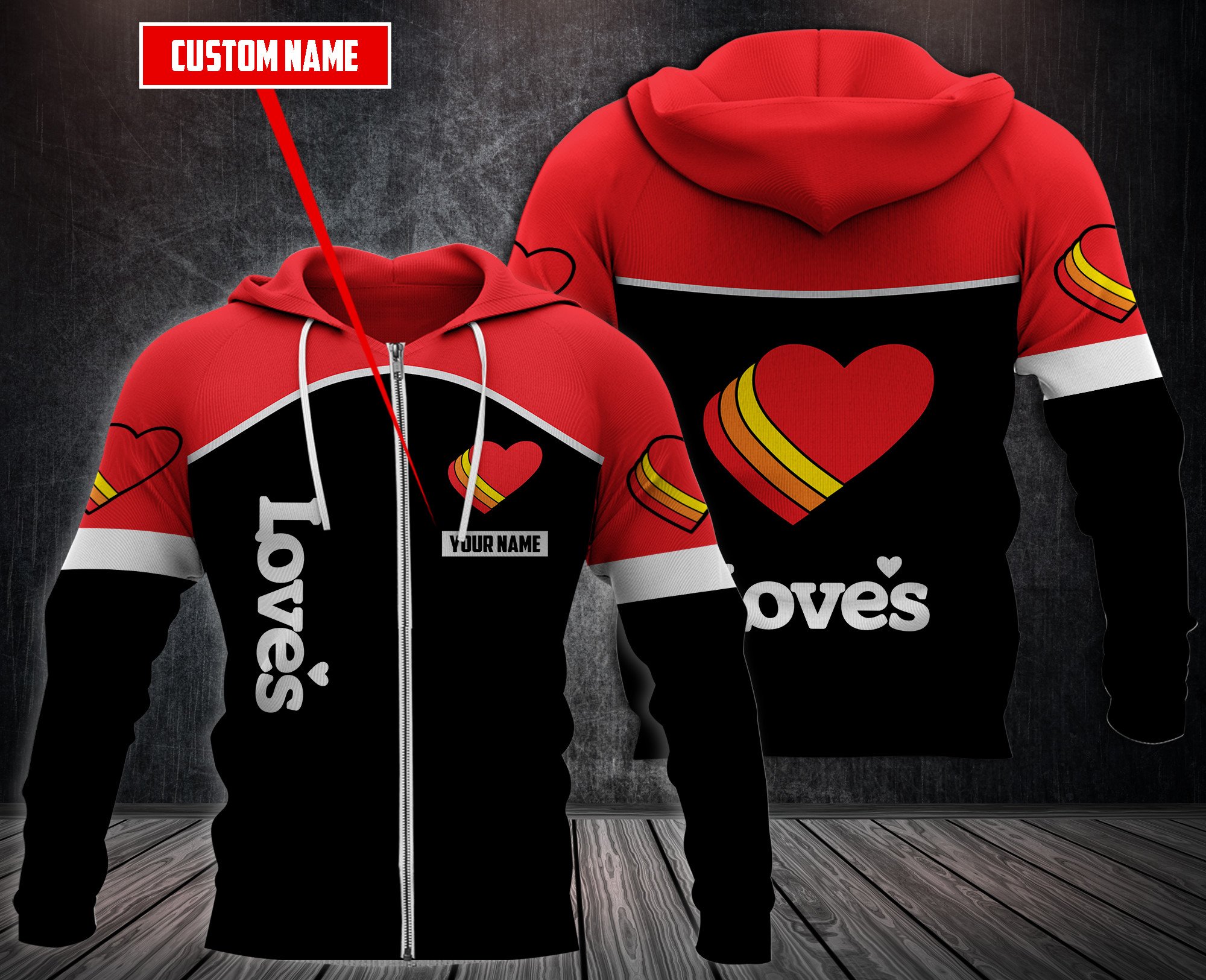 Personalized Love’S Ver3 3D Hoodie Personalized Love’S Ver3 3D Hoodie