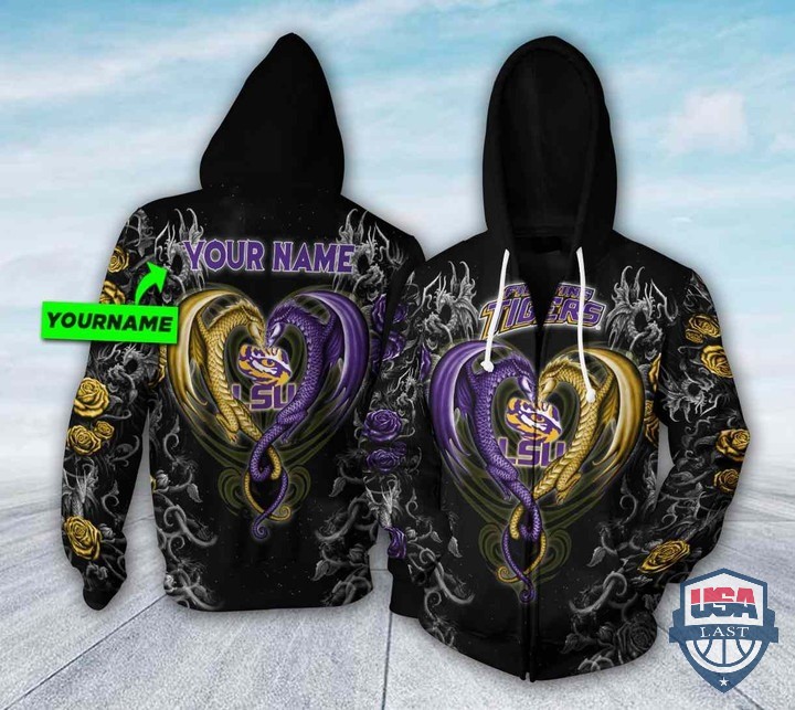 Personalized Lsu Tigers Dragon Ncaa 3D Hoodie T-Shirt Personalized Lsu Tigers Dragon Ncaa 3D Hoodie T-Shirt