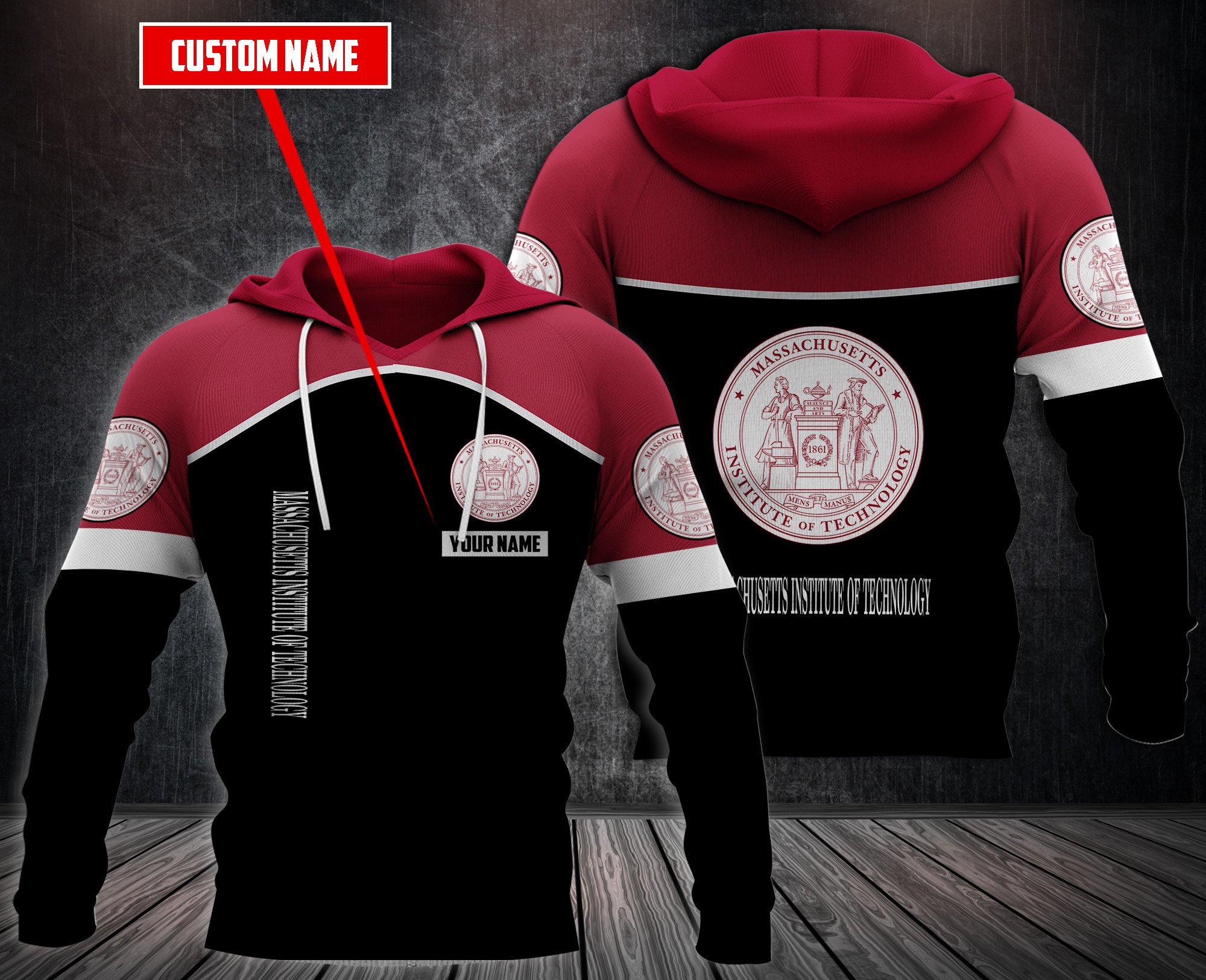 Personalized-Massachusetts-Institute-Of-Technology-Custom-Hoodie-Fleece-Hoodie-2