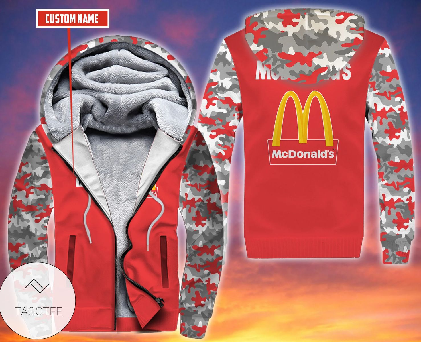 Personalized Mcdonald’S Fleece Hoodie Personalized Mcdonald’S Fleece Hoodie