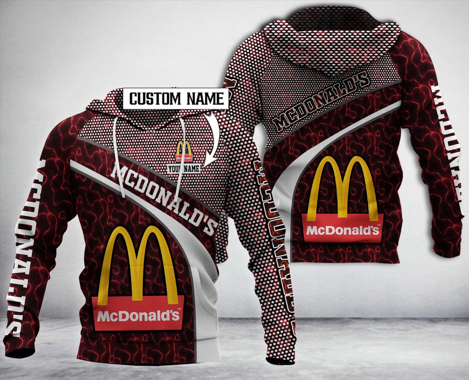 Personalized Mcdonald’S Red White Custom All Over Print 3D Hoodie Personalized Mcdonald’S Red White Custom All Over Print 3D Hoodie