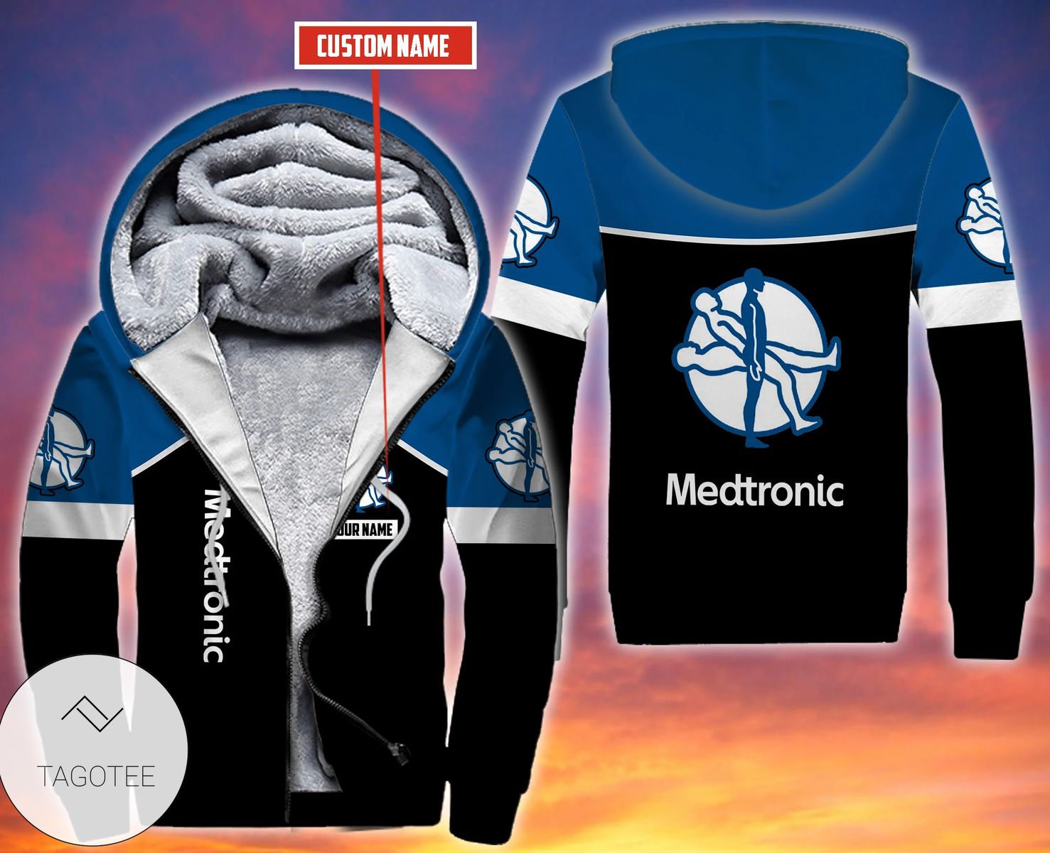 Personalized Medtronic Fleece Hoodie Personalized Medtronic Fleece Hoodie