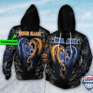 Personalized Memphis Tigers Dragon Ncaa 3D Hoodie T-Shirt