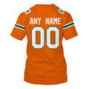 Personalized Miami Hurricanes Acc Adidas Orange Custom 3D Shirt