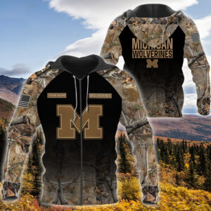 Personalized Michigan Wolverines Hunting Camo Custom 3D Shirt