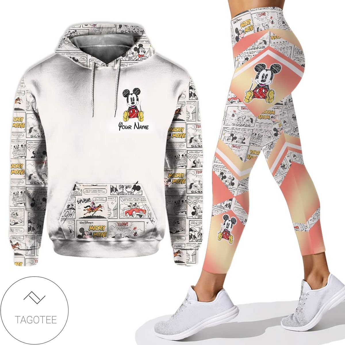 Personalized Mickey Mouse There’Ll Be Magic Hoodie And Leggings Personalized Mickey Mouse There’Ll Be Magic Hoodie And Leggings