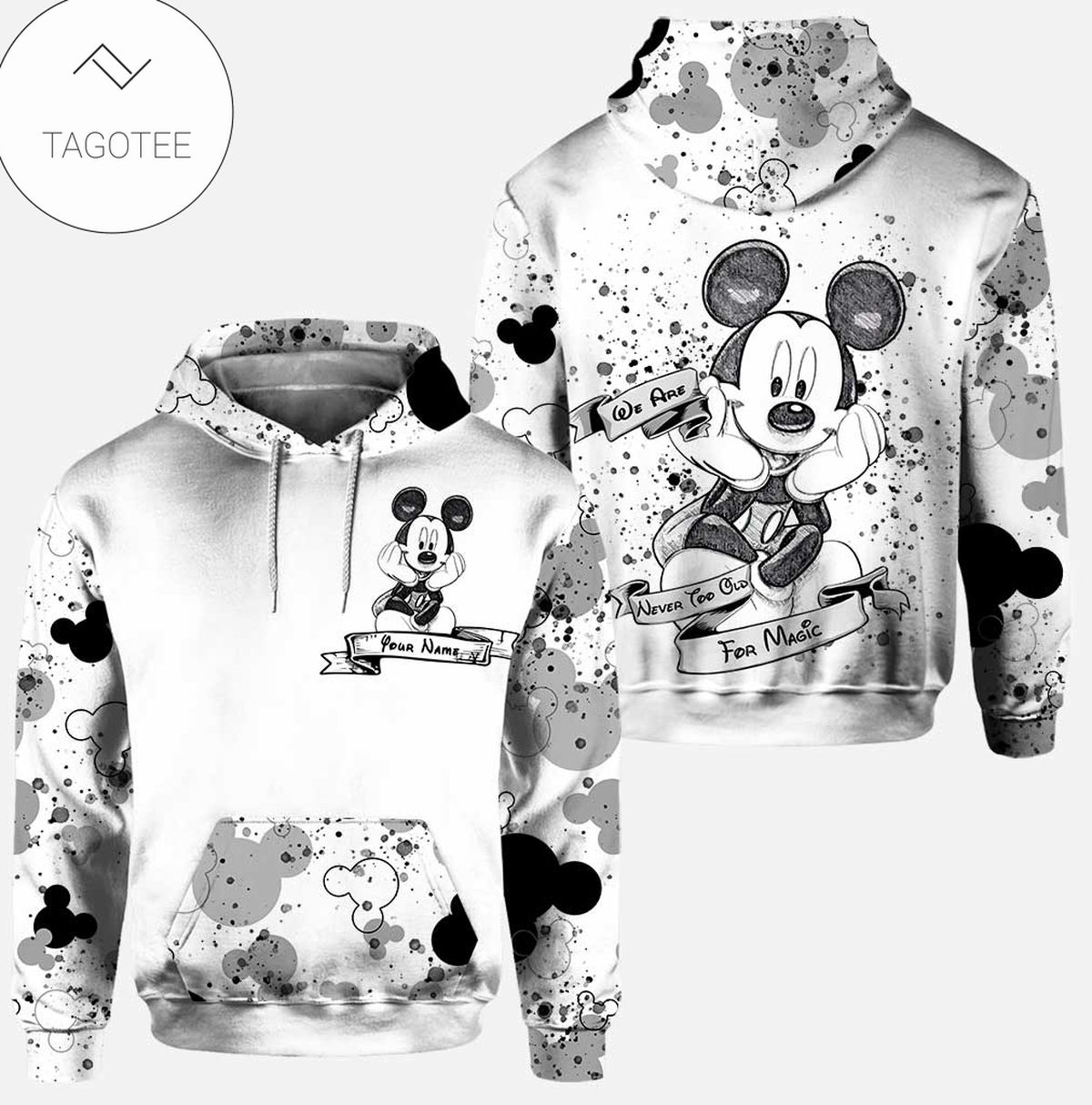 Personalized Mickey Mouse We Are Never Too Old For Music Hoodie Personalized Mickey Mouse We Are Never Too Old For Music Hoodie