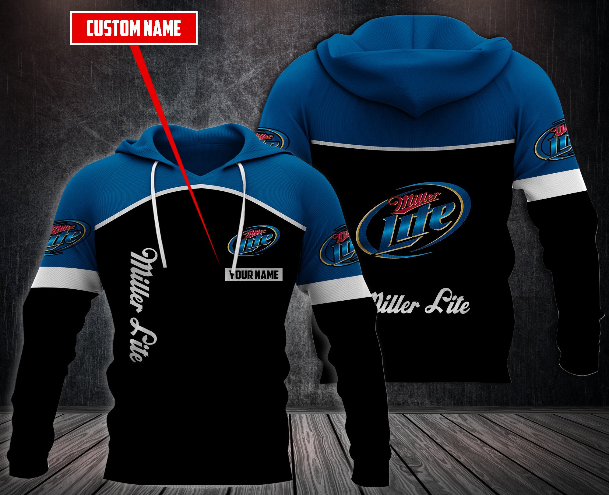 Personalized-Miller-Lite-3D-Hoodie-Fleece-Hoodie-2