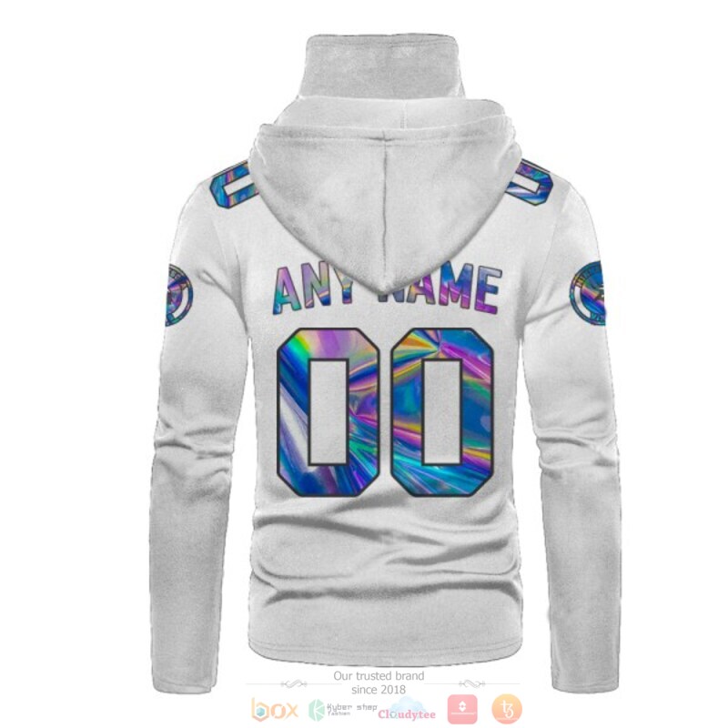 Personalized Minnesota Vikings White Hologram Nfl Custom 3D Hoodie Mask Personalized Minnesota Vikings White Hologram Nfl Custom 3D Hoodie Mask