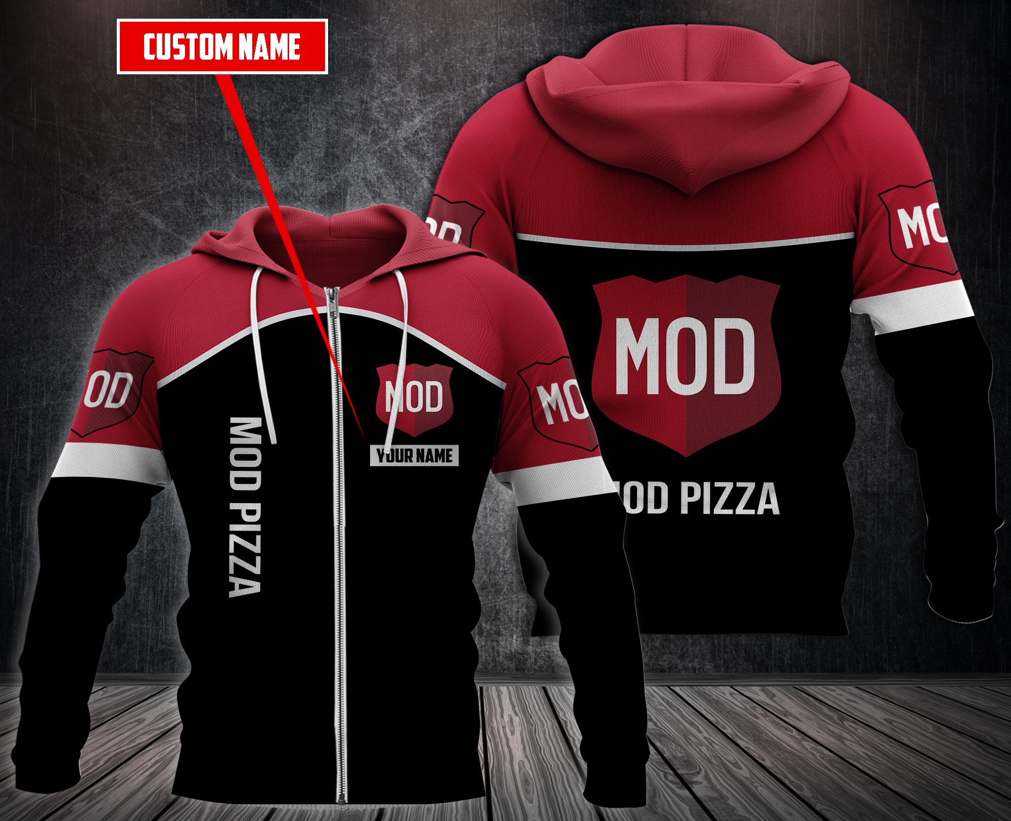 Personalized Mod Pizza 3D Fleece Hoodie Personalized Mod Pizza 3D Fleece Hoodie