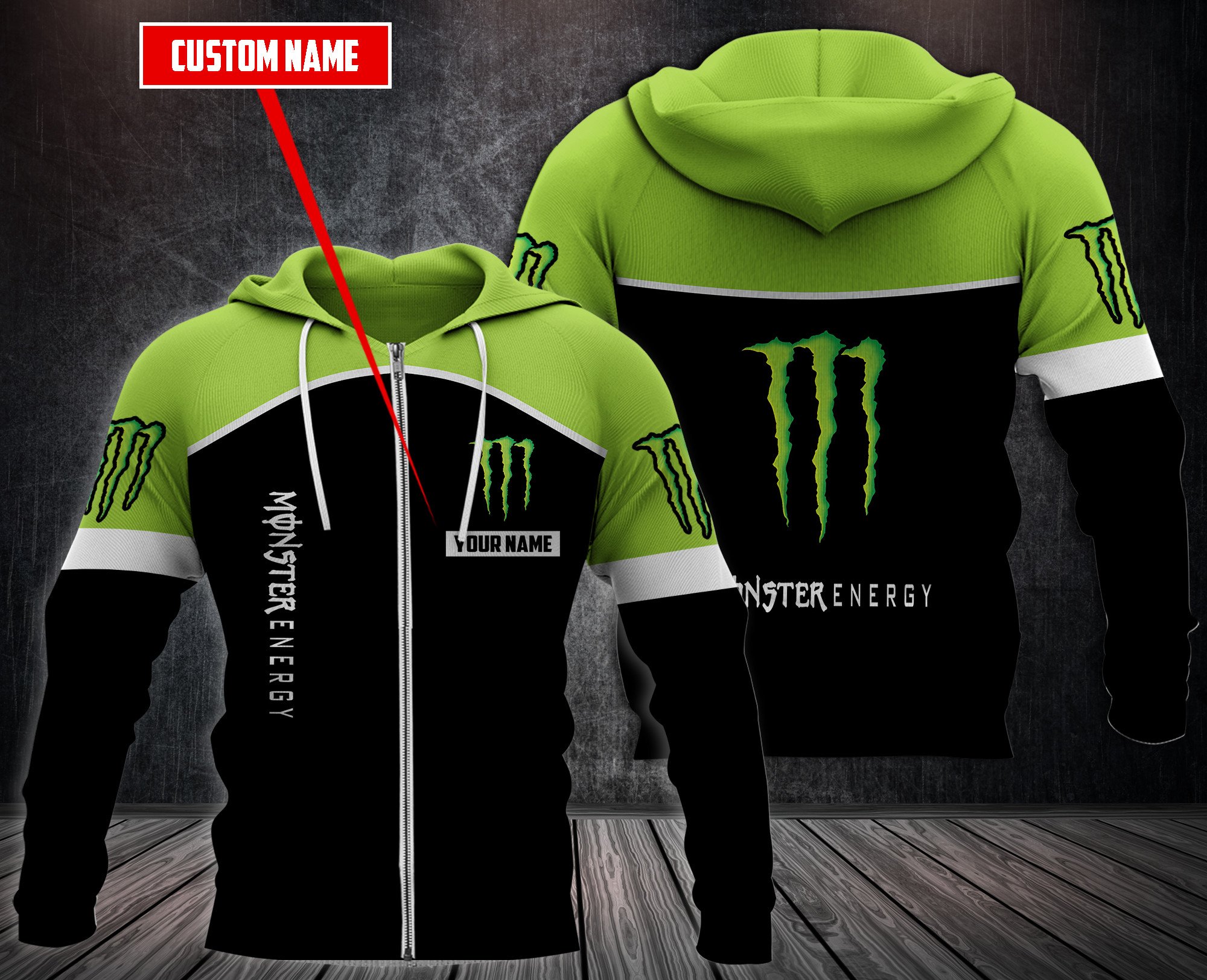 Personalized Monster Energy 3D Hoodie Personalized Monster Energy 3D Hoodie
