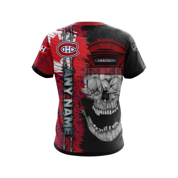Personalized Montreal Canadiens Skull Concept 3D Shirt Personalized Montreal Canadiens Skull Concept 3D Shirt