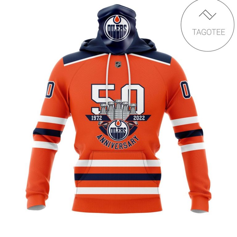 Personalized-Name-And-Number-Calgary-Flames-With-50-Years-Anniversary-Mask-Hoodie-1