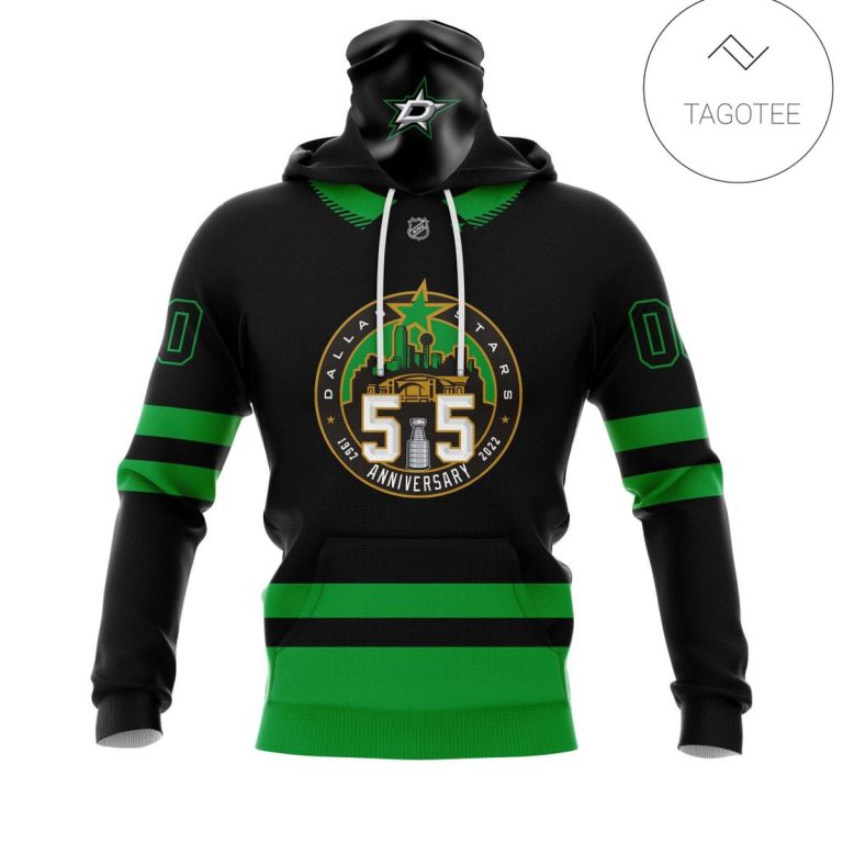 Personalized-Name-And-Number-Dallas-Stars-With-55-Years-Anniversary-Mask-Hoodie-1