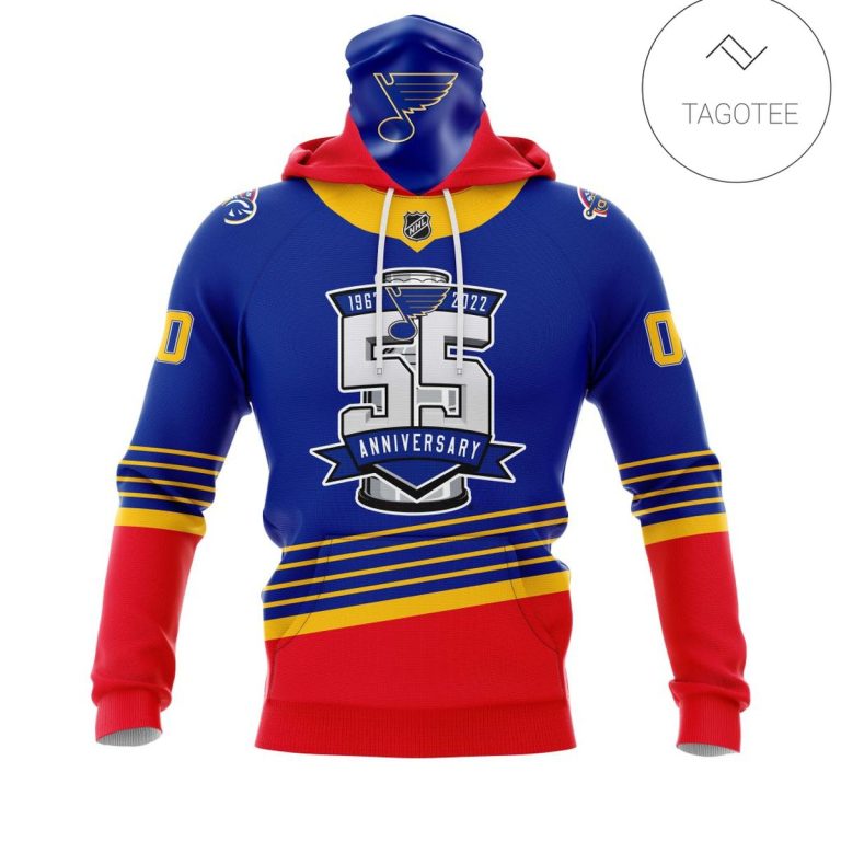 Personalized-Name-And-Number-St.-Louis-Blues-With-55-Years-Anniversary-Mask-Hoodie-1