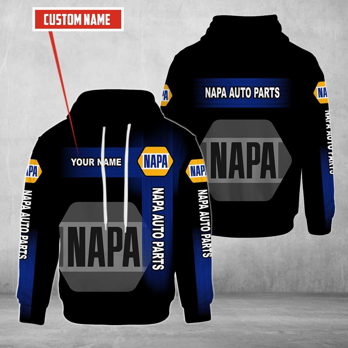 Personalized Napa Auto Parts Black Custom All Over Print 3D Hoodie Personalized Napa Auto Parts Black Custom All Over Print 3D Hoodie