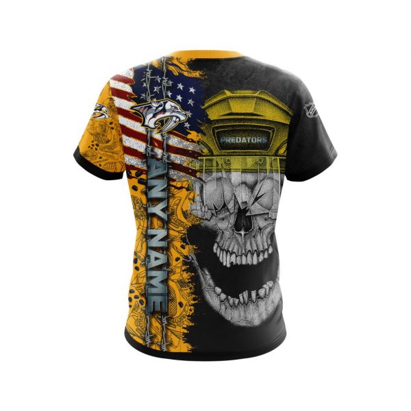 Personalized Nashville Predators Skull Concept 3D Shirt Personalized Nashville Predators Skull Concept 3D Shirt
